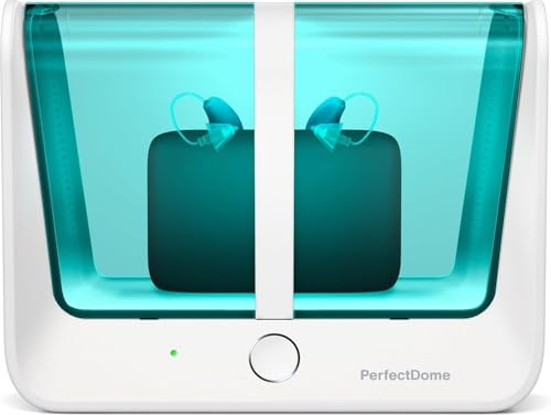 PerfectDome - Accessoire de déshumidification et traitement UV-C pour aides auditives seules ou avec leurs chargeurs - Élimine la sueur et l'humidité des aides auditives