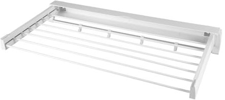 Gqouur Wäscheständer zur Wandmontage 84×43.5×6cm, versteckter faltbar Wandwäschetrockner 7 Stangen für stromloses Trocknen drinnen und draußen