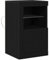 vidaXL Sideboard mit LED-Leuchten Schwarz Eiche 41x37x67 cm