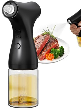 Opdestn Pulverizador De Aceite Para Cocinar - Dosificador y Pulverizador de Aceite Antifugas,Dispensador Portátil de 200 ml para Parrilla Freidora de Aire y Ensaladas
