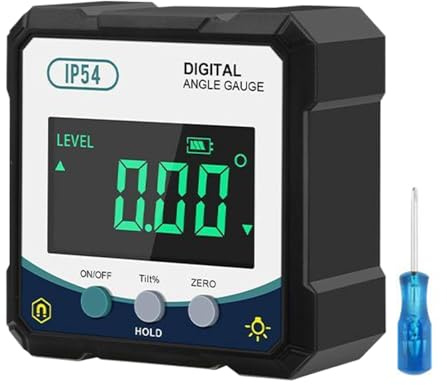 Elektronisk nivåmätare – digital vinkelmätare, exakt mätare, hållbar magnetisk bas | praktiskt precisionsverktyg för träarbete, metallskärning, snickeri, reparation, ritning