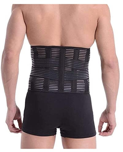 Cinghie di Supporto Cintura per la Parte Bassa della Schiena Cintura di Supporto Lombare Cintura Dimagrante Sexy Supporto Lombare per Allenatore in Vita Fitness (Colore : Nero, Dimensioni : Large)