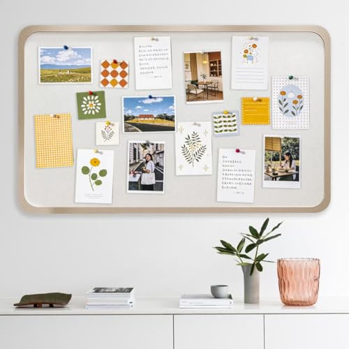 Anslagstavla filt stor 60 x 80 cm – modern vikbar filtpinnvägg med 50 nålar, självhäftande för hem, kontor, skola – dekorativ anslagstavla arrangör (kamel, 60 x 80 cm)