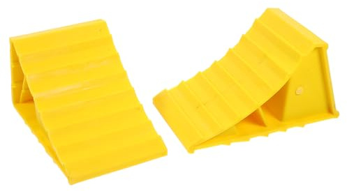 SHINEOFI Cunei per Ruote Camper Maniglia 2 Pezzi in ABS Blocchi di Bloccaggio per Pneumatici Rimorchio Roulotte Stabilizzatori Accessori per Parcheggio Veicoli da Viaggio