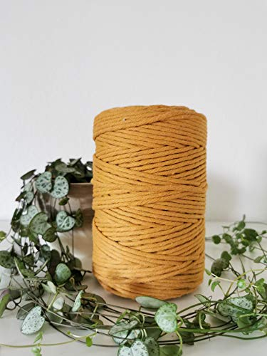 -NEU- Makramee 4 mm gezwirnt - Spule mit 200 mtr in HONIG/Toffee - Makrameegarn Bastelgarn Baumwollgarn von Pferdeseile_DE