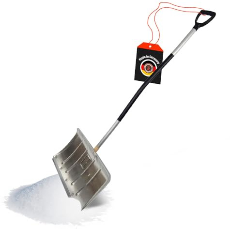 SHW-FIRE Alu-Schneeschieber 50 cm mit ergonomischem Alustiel 140 cm