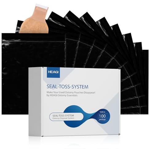 Sacs d'élimination des poches de stomie, des protections contre l'incontinence, des sacs de stomie et des sacs pour cathéters, hautement étanches, empêchant les odeurs et non polluants (100pcs)