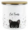Purely Home Cat Treats Storage Canister - Peeping Black Cat Metal Enamel Medium Storage Container Pet Treats Tin