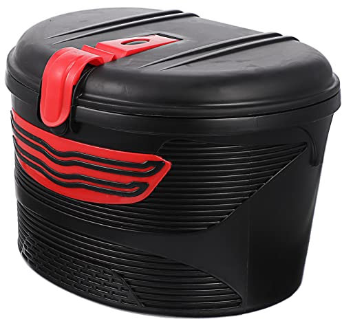 Kisangel Fahrradkorb fahrradkoffer Fahrrad Lenkerkorb Fahrräder elektrisches Fahrrad Fahrrad-Frontrahmen-Hängekorb elektrischer Aufbewahrungskorb mit Schloss Auto Korb rot