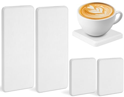 4 Pièces Dessous de Verre Absorbants en Terre de Diatomées, Plateau en Pierre Absorbant l'eau pour évier, Plateau en Terre de Diatomée, sous Verre Convient pour Le Savon, Les Tasses, Les Bouteilles…