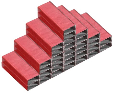 PATIKIL Häftklammer för häftklamrar, 2 st mini häftklamrar #10 längd 3/16 tum för kontorsmaterial, röd