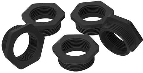 Kalitec G6322510 - Reducción M32/M25 (5 unidades, plástico, color negro, rosca hembra hexagonal, rosca interior M25, rosca exterior M32, IP68)
