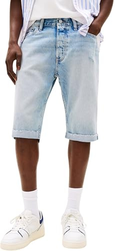 Tommy Jeans Homme Ryan CBF Ci8010 Dm0dm21721 Short 5 Poches, Denim (Denim Light), 30W EU