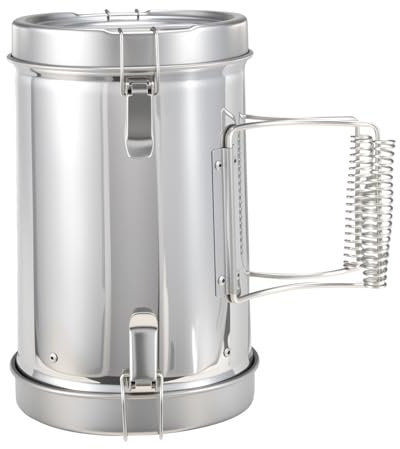 mocampro Avviatore a carbone resistente, per barbecue e barbecue a carbonella, compatto, per cucinare all'aperto, colore argento