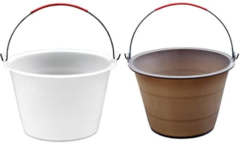 SHINEOFI 2pièces Seau à Ciment Plastique Résistant Antichute Seau De Stockage Chantier Lot