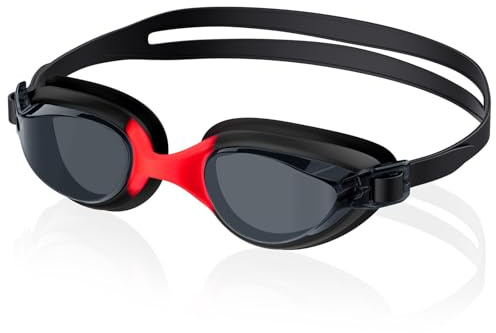 Ambienden Gafas Natacion Unisex, Antivaho Y A Prueba De Fugas Lentes Transparentes, Puente Nasal De Color Amplio Campo De VisióN, Adecuadas Para Gafas Natacion Hombre Mujer Para Adultos