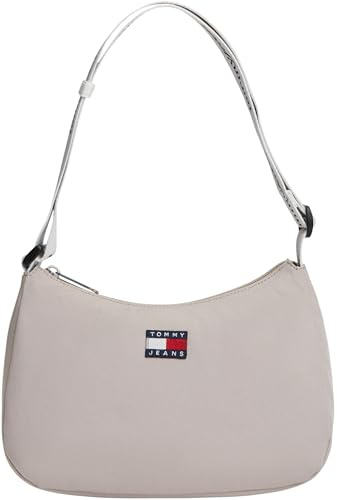 Tommy Jeans Donna Borsa Daily Shoulder con Zip, Beige (Stone), Taglia Unica