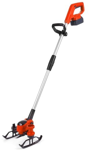 Aumotop Cortacésped Inalámbrico Portátil de 21 V, Potente Arrancador de Malas Hierbas 500 W, Máquina Podar Plegable para el Hogar y el Jardín (Naranja)