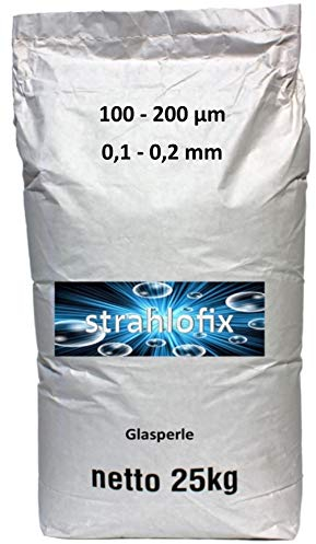 Strahlmittel Glasperlen 25 kg Strahlglasperlen 100-200µm / 0,1-0,2mm