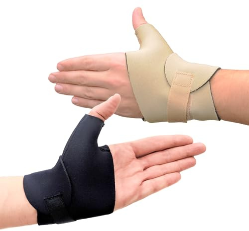 Express Orthopaedic® - Medically Approved Neoprene Wrist & Thumb Support Wrap - Bilateral (Black, SMALL - Wrist Circ:15-17cm)