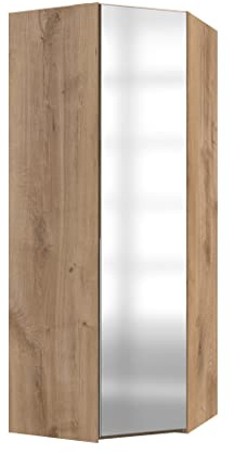 Casa Vital Mobile ad angolo New York A P27603, in rovere, 91 x 91 x 236 cm, con specchio
