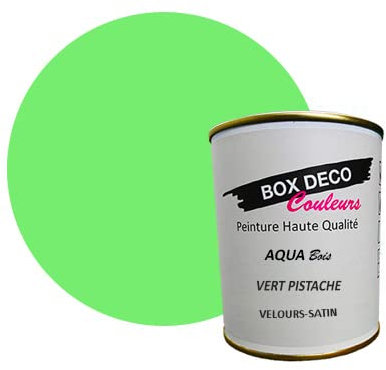 CAJA DECO COLORES Pintura madera interior exterior a base de acrílico con aspecto aterciopelado Aqua Madera - 750ml, verde pistacho