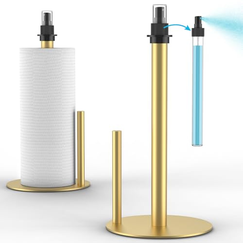 Wekuch Soporte para Toallas de Papel Pesado, dispensador de Aerosol/Botella de Bomba integrada (Oro)