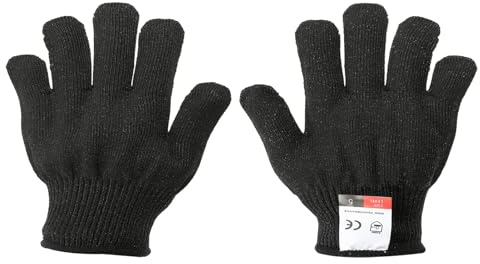 PATIKIL Cut Resistant Gloves,Level 5 Protection X-Small Cutting Gloves, Black