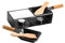 PHENOFICE 1juego Mini Sartén Para Derretir Queso Con Mango De Madera Utensilio De Parrilla Antiadherente Para Camping Para Fondue Y Picnic Cocción Con Vela Sin Electricidad