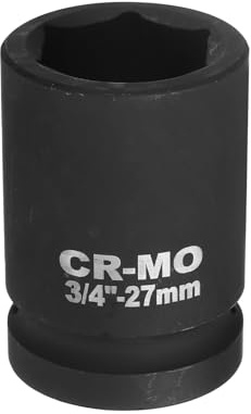 sourcing map 3/4-Inch Drive 12 Point Impact Socket 27mm Metric Spindle Axle Nut Socket Driver Wrench for Auto Repair Easy Removal