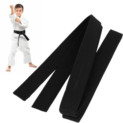 XPEX 200 cm Judo gürtel Judo Karate Gürtel Belt Kampfkunst Karate Judo Baumwolle Taekwondo Belts Professioneller Karate Aikido Belt für Kinder Erwachsene Kampfsportgürtel (Schwarz)