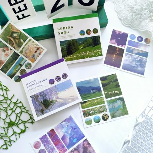 80 Blätter Scrapbook Zubehör Washi Sticker Natur-Motive Für Bullet Journal