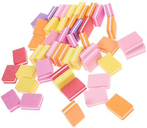 IMIKEYA Blocchi di lucidatura per unghie 50 pezzi mix di colori pennello professionale schiuma per limatura e decorazione delle unghie strumento per manicure e pedicure in salone e uso