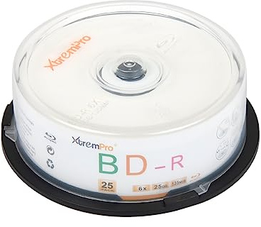 XtremPro Bd-R 6X 25GB 135min Blu-Ray 25 Pack Blank Discs in Spindle - 11051