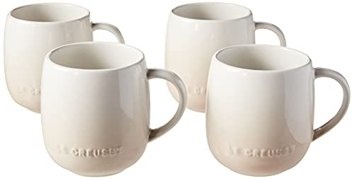 Le Creuset Heritage Mug Set of 4 / 370 ml Each Meringue
