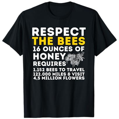 Respect The Bees - Bee Lover Beekeeping & Beekeeper T-Shirt Small