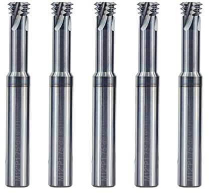 1pc Gewindefräser 3 Flöte Metrisches Gewinde Schaftfräser M1.6 M2 M2.5 M3 M4 M5 M6 M8 M10 M12 CNC Gewindewerkzeug Hartmetallfräser-M1x0,25xD4x50L