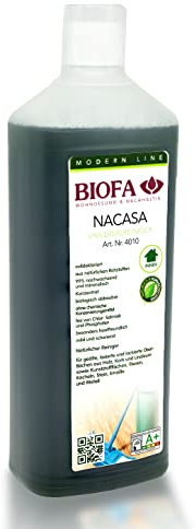 BIOFA NACASA Universalreiniger 0,5 L für geölte, lasierte und lackierte Oberflächen aus Holz, Kork und Linoleum sowie Kunststoffflächen, Kacheln, Fliesen, Stein, Emaille und Metall