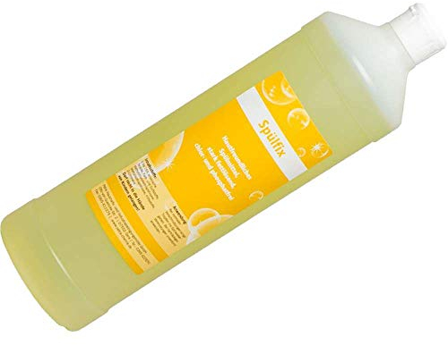 Spülmittel Spülfix, Zitrone, 10x1 Liter, 10 Liter, Handgeschirrspülmittel, Geschirrspülmittel ohne schädliche Chemikalien, ideal für Spülmittelspender, biologisch abbaubar