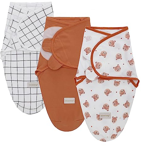 3er Set Baby Pucktuch Babydecke 100% Baumwolle Baby Pucksack Puckschlafsack Geschenkset für Junge Mädchen Unisex Neugeboren (Tragen, 0-3 Monate)