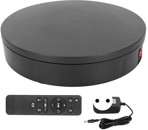 Piatto girevole da 11,8 pollici e 100 kg, piatto girevole elettrico da 20 a 60 secondi/giri/min, più modalità di rotazione, riduzione del rumore per vetrine