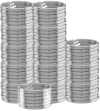 YIXNSW 150 Stück Schlüsselringe 30mm Rund Schlüsselanhänger Schlüsselringe Set Klein Geeignet für Schlüssel, zum Befestigen von Halsketten, Armbändern, Bastelarbeiten, Dekorationen