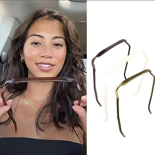 Lonnalee Fascia per Capelli, 2 Pezzi, per Uomini e Donne, Fascia come Occhiali da Sole, Ricci Spessi per Volume e Stile (Nero x 2)