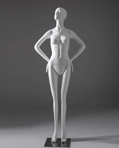 Manichino I Vestiti Espongono Manichini Femminili, Supporto per Manichino Staccabile con Base in Metallo, Modello Fittizio Realistico e Sinuoso, Abito per Tutto Il Corpo a Forma di Busto (Color : Sty