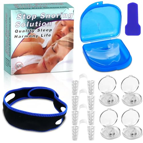 Schnarchstopper 10 Stück, Anti Schnarch Nasenspreizer, Schnarchschiene, Anti Schnarchen Kinnriemen, Gegen Schnarchen für MäNner Und Frauen,Verbessern Sie die Atmung und Schlafen