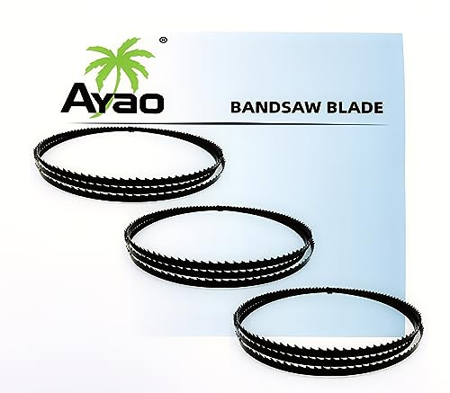 AYAO 56 1/8 inch Bandsaw Blades Assortment (1/8 1/4 3/8 Wide) for for Delta 28-180 and 28-185 8 Band Saws, 3PK