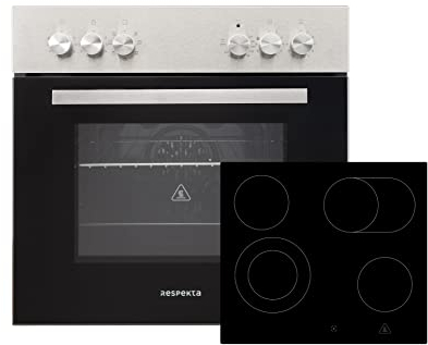 Backofen Herdset Einbau Kochfeld Glaskeramik rahmenlos 56 L Respekta HS2200-26