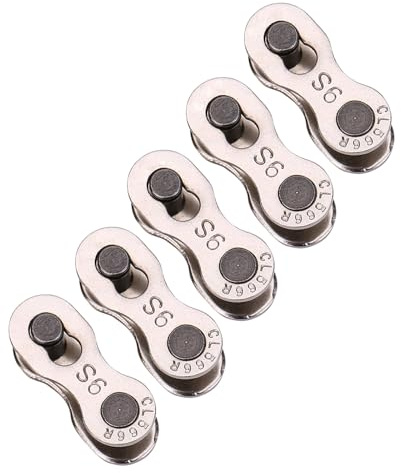 KooingTech Kettenschloss Fahrradkette, 5 Paare Kettenschloss Fahrrad, Kettenglieder Fahrrad 9 Fach für Mountainbike Rennrad Kette