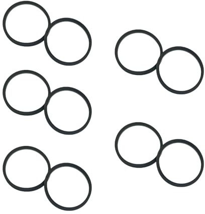 10 unidades por paquete de consolas de correa de transmisión óptica, accesorio de reparación atascado, anillos negros de repuesto para correa de goma