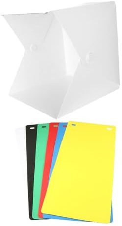 MOLUCKFU Mini Riflettore Fotografico Pieghevole LED 30 CM Doppia Illuminazione e 6 Pannelli Colorati per Sfondo Scatola Luminosa Portatile per Fotografia di Piccoli Oggetti e Prodotti